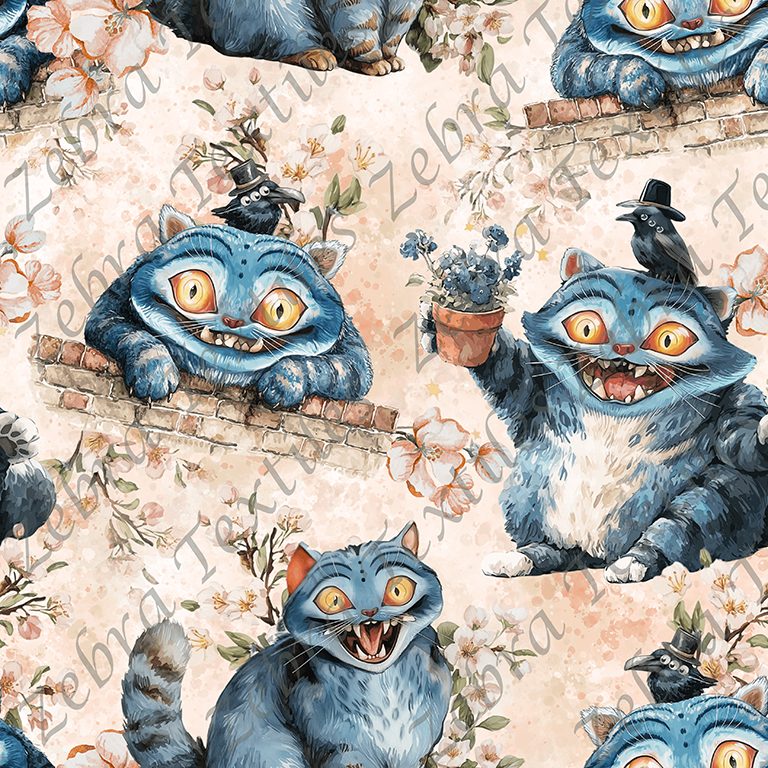 Chat démon et corbeau