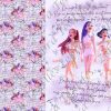 Fille démone floral fond écriture