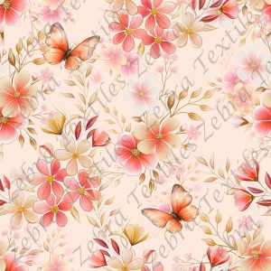 Floral rouge doré
