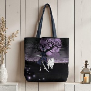 Gars et eskimo à la pleine lune mauve