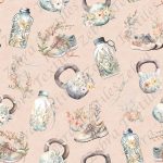 Gym floral fond rose