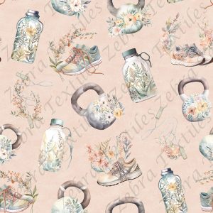 Gym floral fond rose