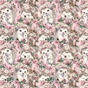 Hérisson floral rose