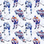 Joueur de hockey fond aquarelle