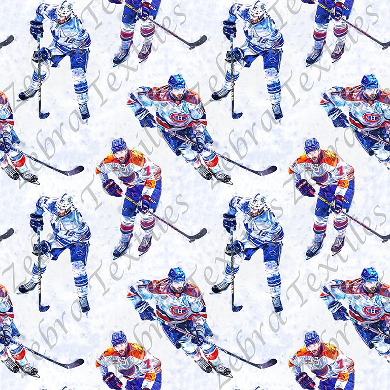Joueur de hockey fond aquarelle