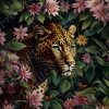 Léopard floral rose