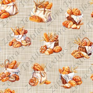 Panier de pains fond lin