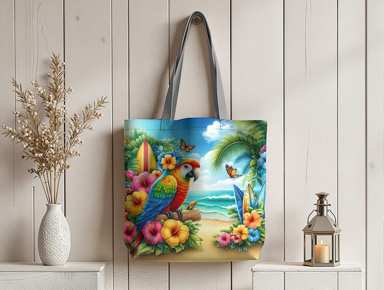 Perroquet au bord de la plage