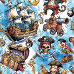 Pirate fond bleu