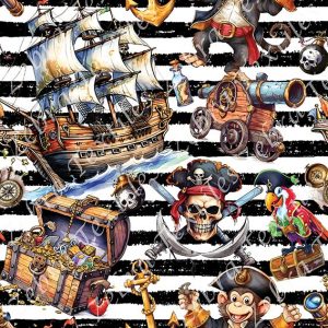 Pirate fond rayé