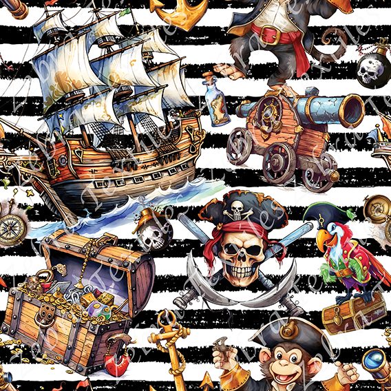 Pirate fond rayé