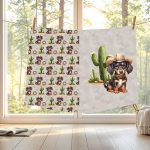 Teckel cowboy fond taupe