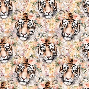 Tigre floral jaune orange