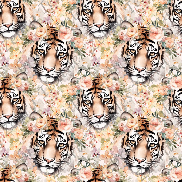 Tigre floral jaune orange