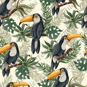 Toucan fond feuillage