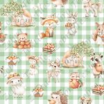 Animaux et pêche fond plaid
