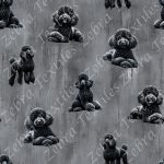 Caniche noir fond grunge