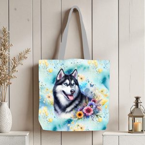 Husky floral fond floral jaune