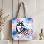 Husky floral fond nuageux