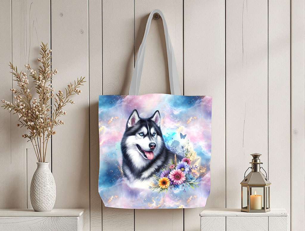 Husky floral fond nuageux