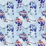 Joueur de hockey fond glace