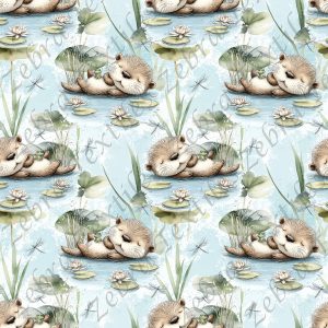 Loutre et libellule