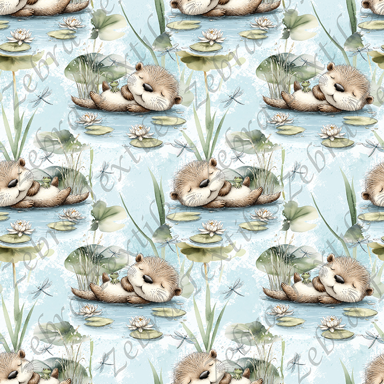 Loutre et libellule