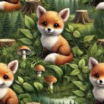 Renard roux en forêt