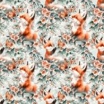 Renard roux floral orangée