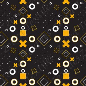 Rond et croix jaune fond charbon