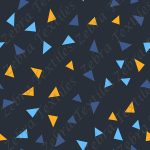 Triangle bleu et jaune orange