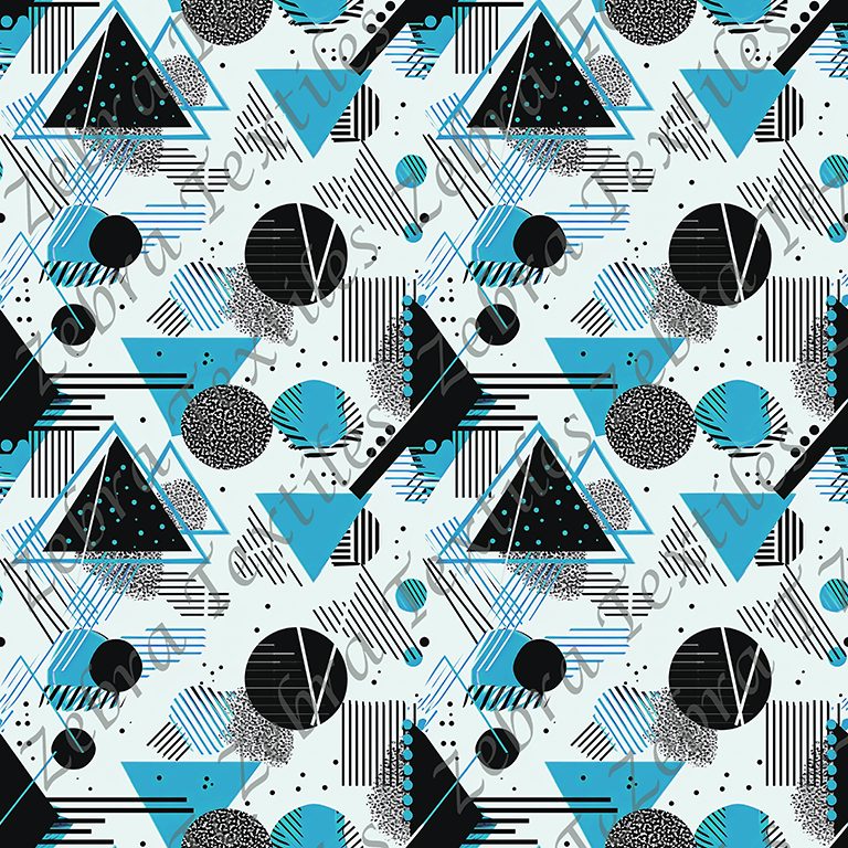 Triangle et rond bleu et noir