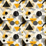 Triangle et rond jaune et noir