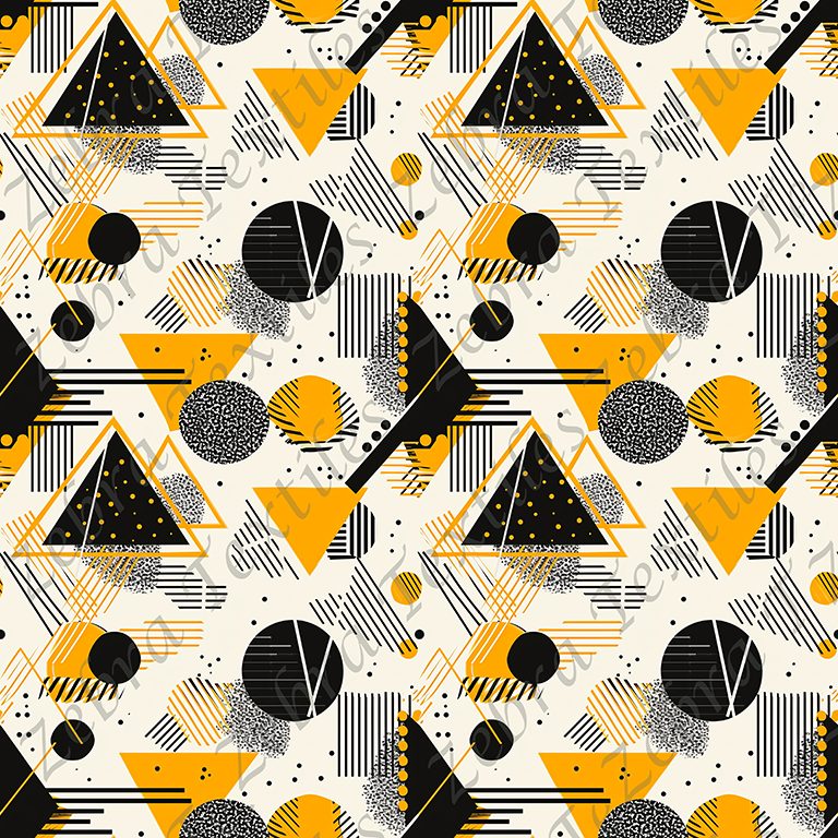 Triangle et rond jaune et noir