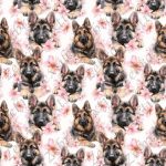 Berger allemand floral rose