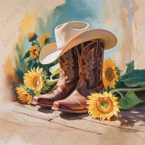 Botte cowboy tournesol