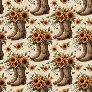 Botte et tournesol fond crème