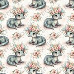 Crocodile floral
