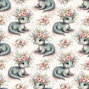 Crocodile floral