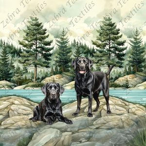 Labrador en forêt