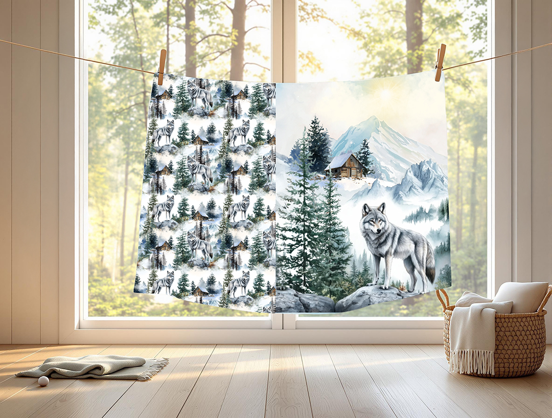 Loup dans les montagnes