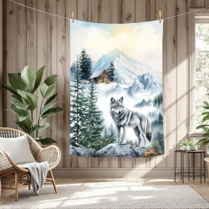 Loup dans les montagnes