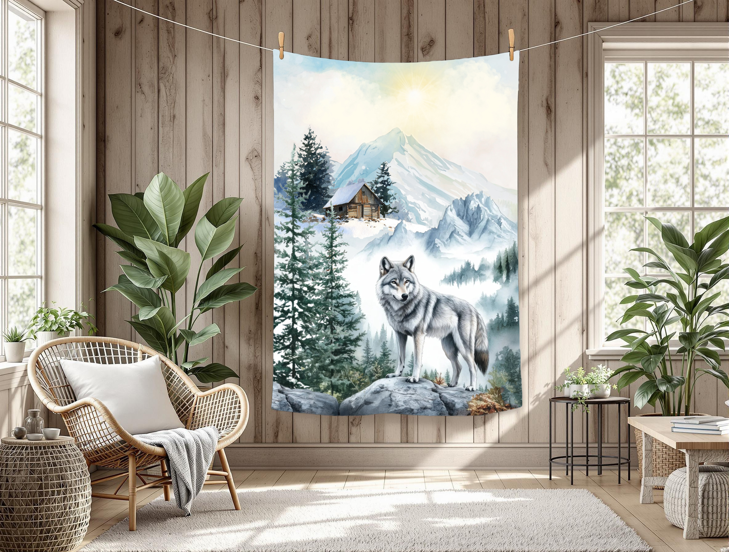 Loup dans les montagnes