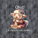 Mouton tricot fond grunge