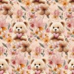 Ourson floral et coeur