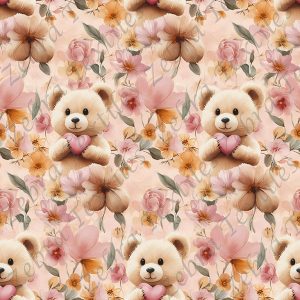 Ourson floral et coeur