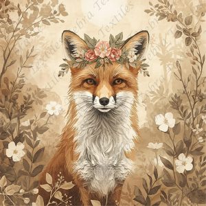 Renard floral aquarelle