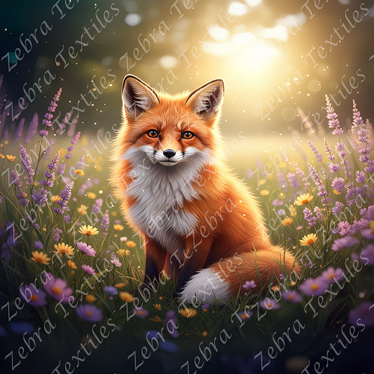 Renard paisible dans le champs