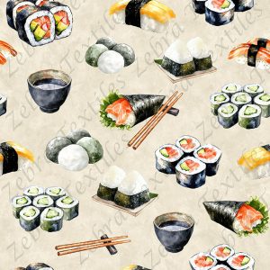 Sushi saumon fond sable