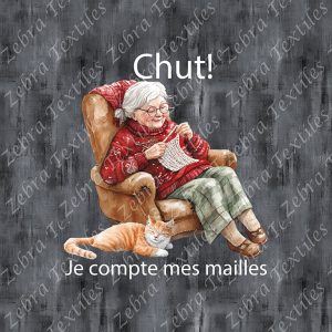 vieille dame tricot chandail rouge fond grunge